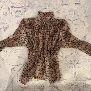 Smythe Brown Snake Print Blouse